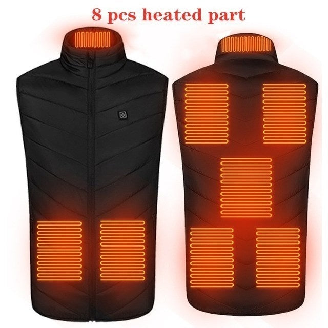 Heated vest washable USB charging