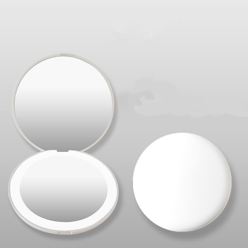 Mini makeup mirror with led light USB charger