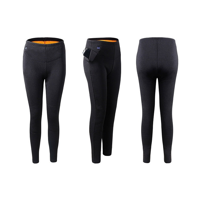 Heated leggings with USB connection
