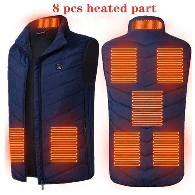 Heated vest washable USB charging