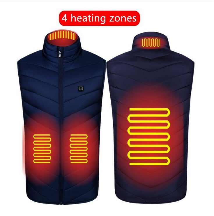 Heated vest washable USB charging