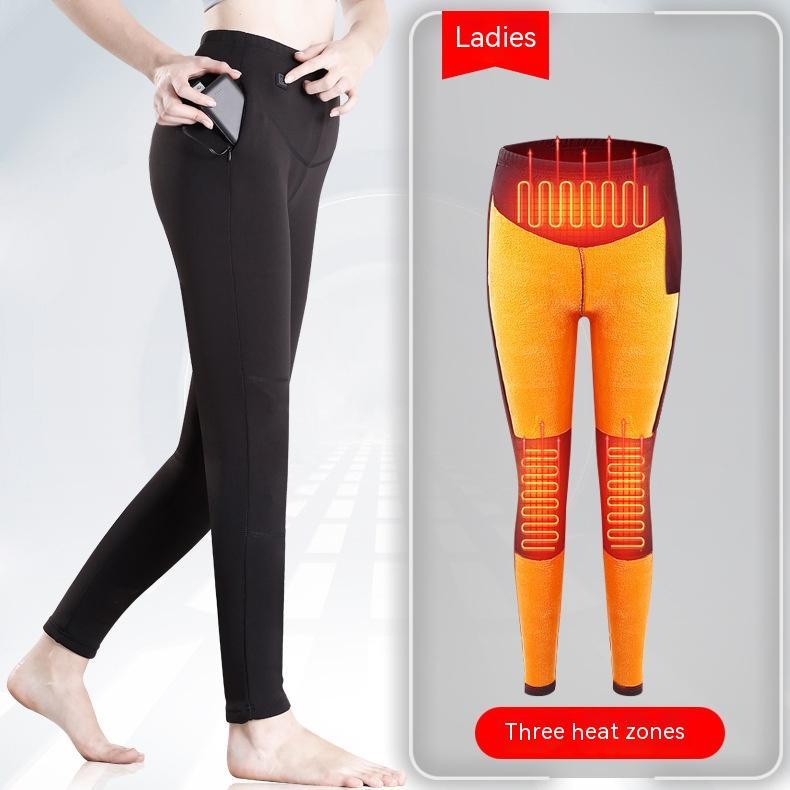 Heated leggings with USB connection