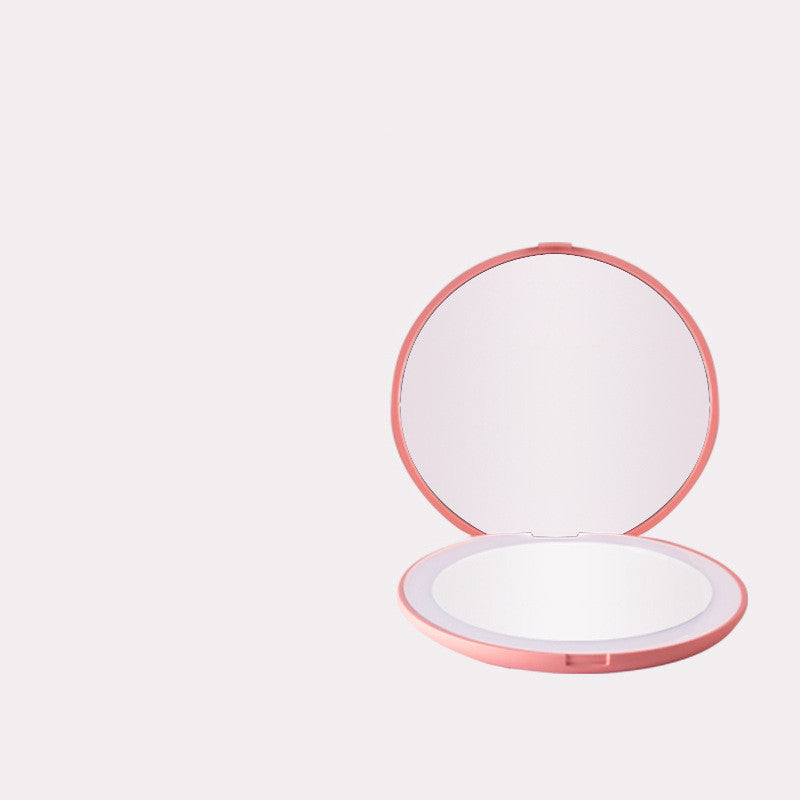 Mini makeup mirror with led light USB charger