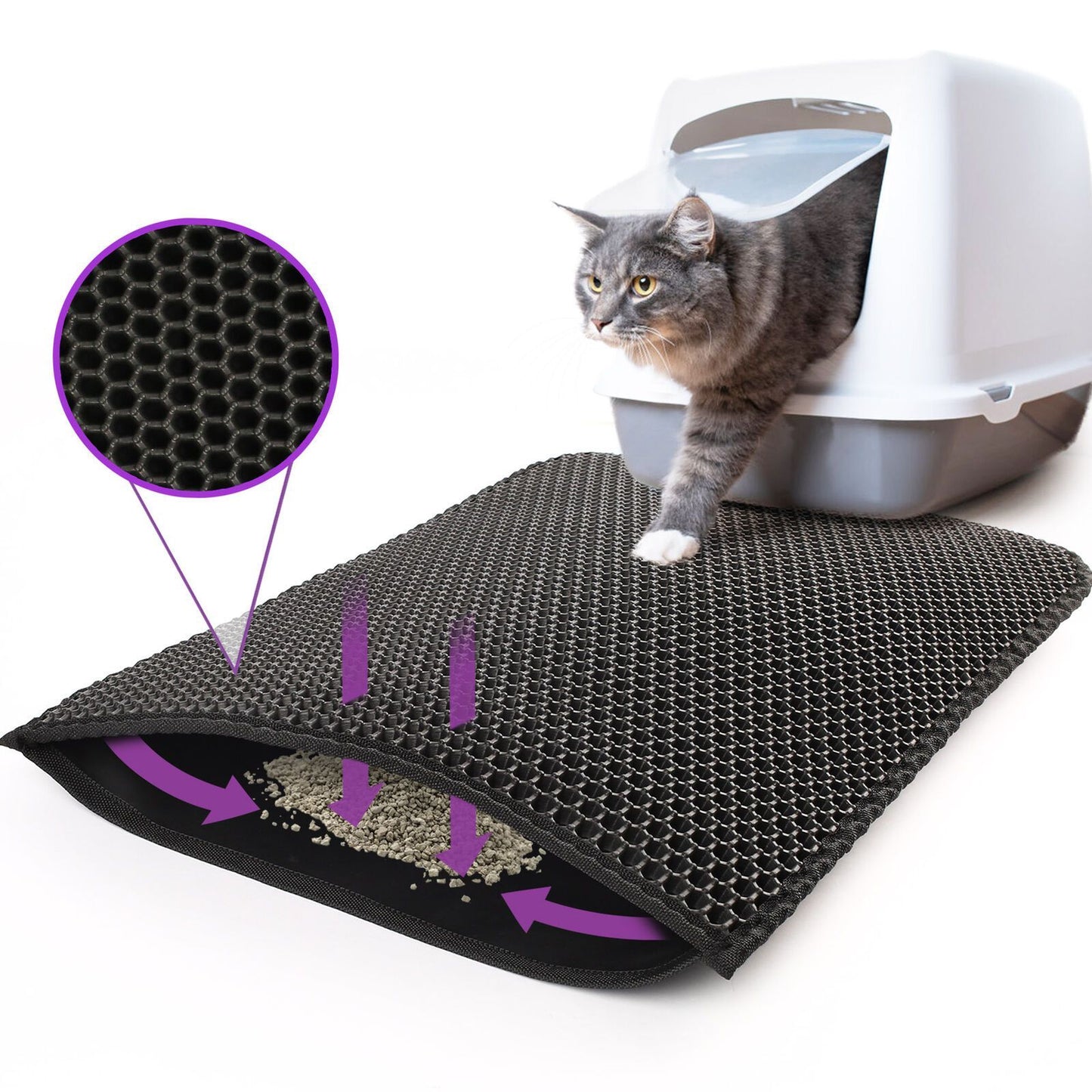 Kitty Cat Litter Mat Trapping