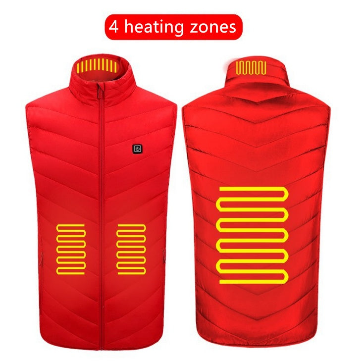 Heated vest washable USB charging