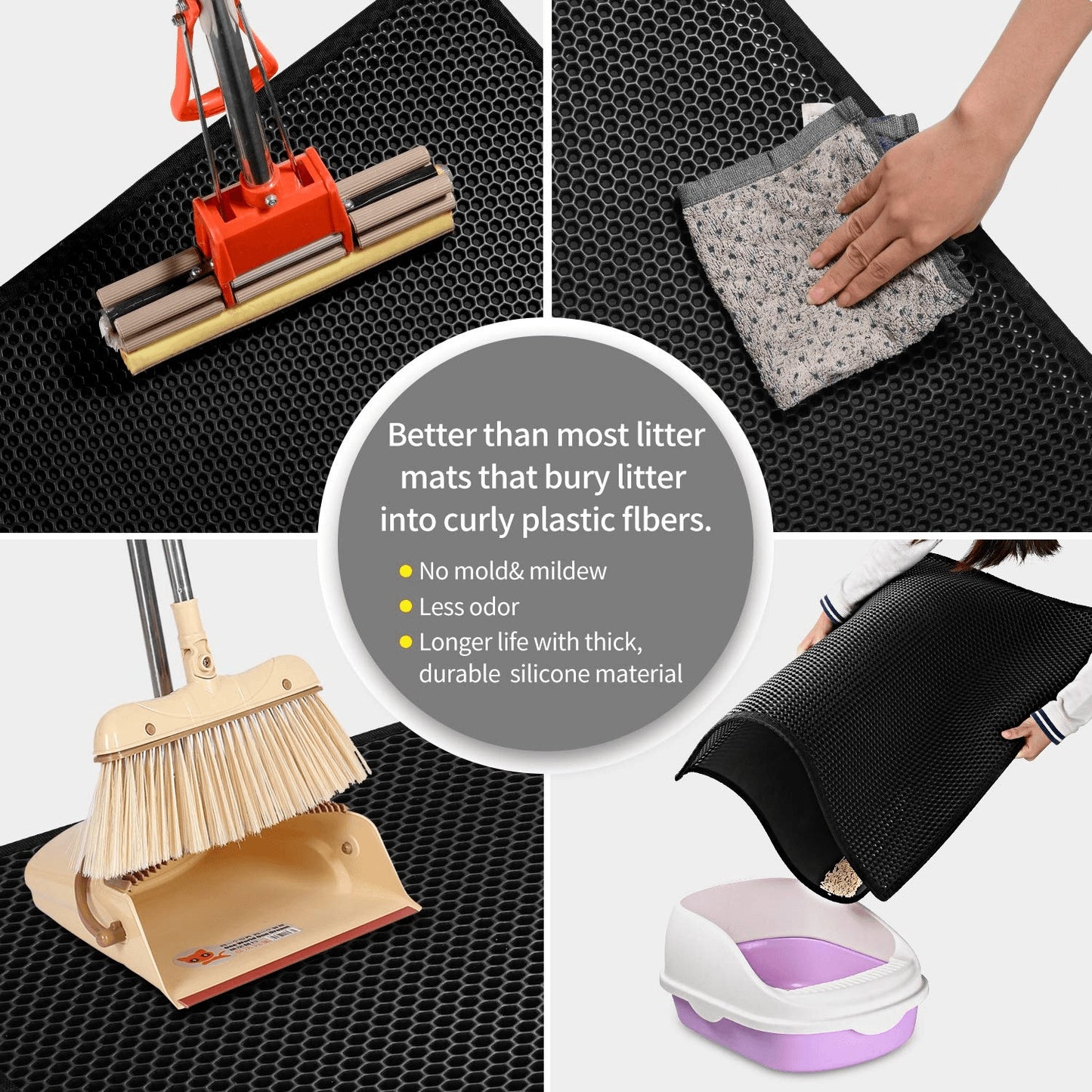 Kitty Cat Litter Mat Trapping