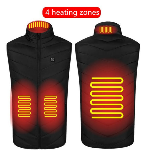Heated vest washable USB charging