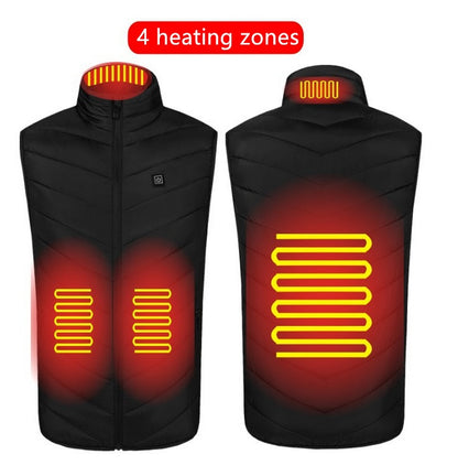 Heated vest washable USB charging