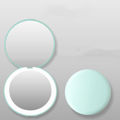 Mini makeup mirror with led light USB charger