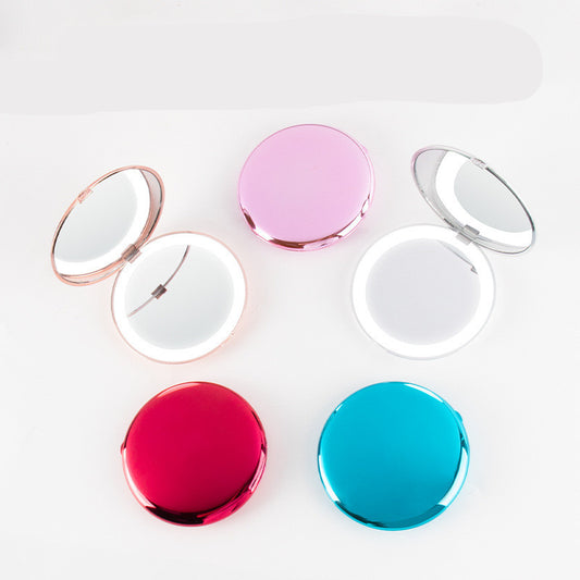 Mini makeup mirror with led light USB charger