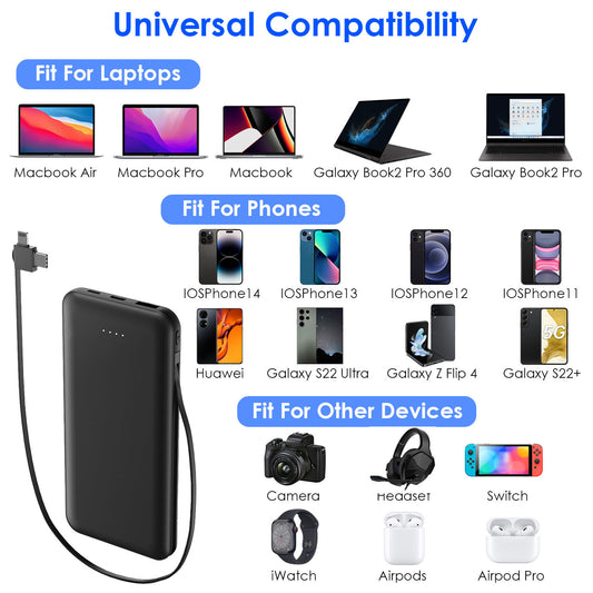 1Pc 10000mAh Power Bank