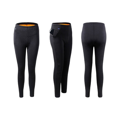 Heated leggings with USB connection