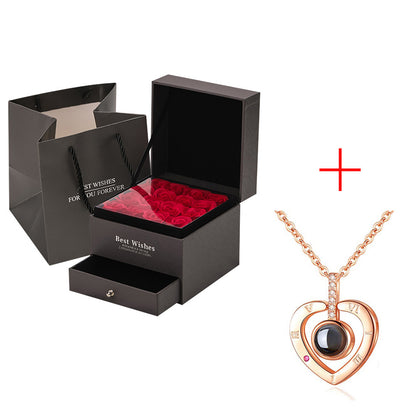 Coffret Cadeau Collier Rose