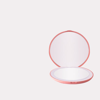 Mini makeup mirror with led light USB charger