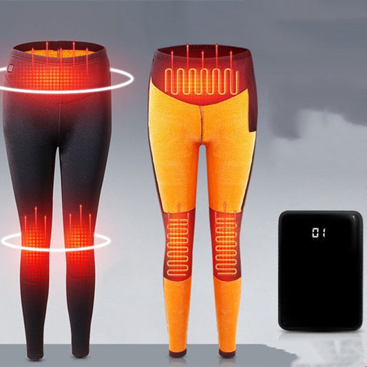 Heated leggings with USB connection
